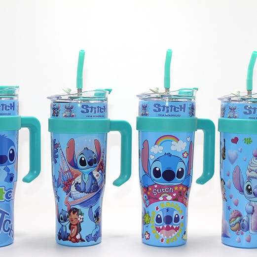 Sevimli Stitch Pipetli Termos Suluk