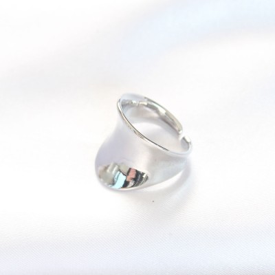Silver Renk Ayarlanabilir Kavisli Ayna Yüzük