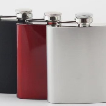 Siyah 6 oz Çelik Cep İçki Kanyak Matarası