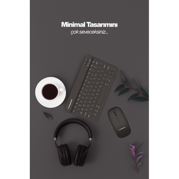 Siyah Kablosuz Klavye Ve Mouse Seti