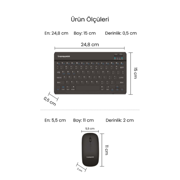 Siyah Kablosuz Klavye Ve Mouse Seti