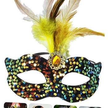 Siyah Kadife Parti Maskesi