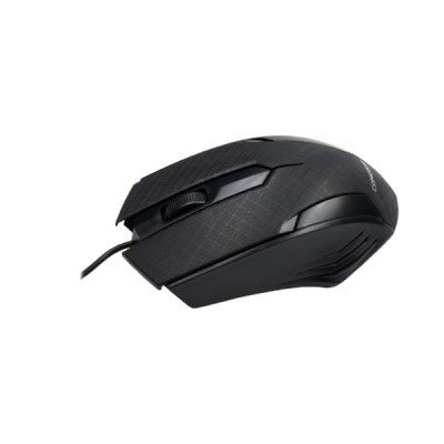 Siyah Mat Desenli USB Kablolu 3D Optik Mouse