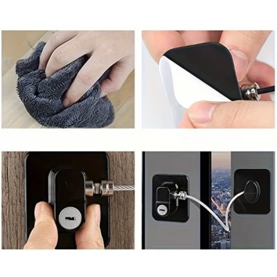 Siyah Plaka Halatlı Emniyet Kilidi 