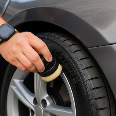 Siyah Plastik Lastik Parlatma Fırçası 