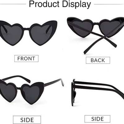 Siyah Renk Kalp Şekilli Parti Gözlüğü