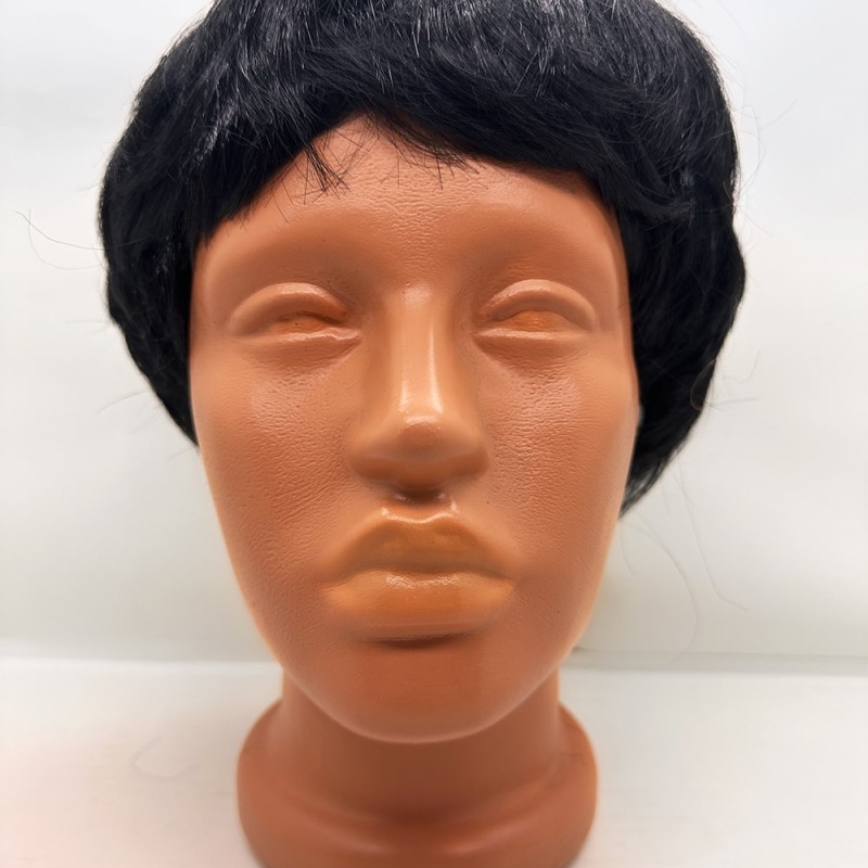 Siyah Renk Kısa Kesim İçi Astarlı Erkek Peruğu 