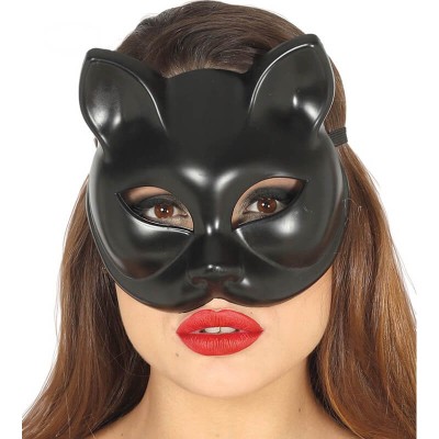 Siyah Renk Lüks Kedi Maskesi 