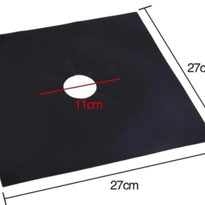  Siyah Renk Ocak Koruyucu Folyo Yanmaz Yapışmaz 4'lü Set