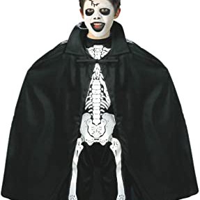 Siyah Renk Yakalı Halloween Pelerini 90 cm