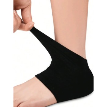 Siyah Silikon Topuk Nemlendirici Çorap 