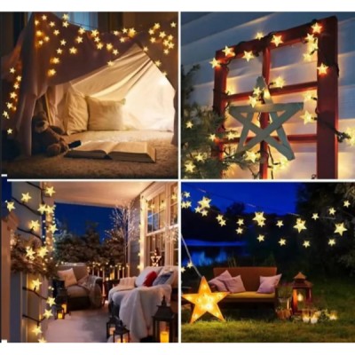 Solar 8 Fonksiyonlu 7 Metre 30 Yıldız LED 