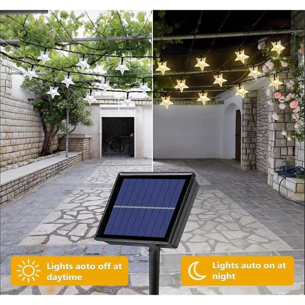 Solar 8 Fonksiyonlu 7 Metre 30 Yıldız LED 