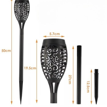 Solar Alev Efektli Bahçe Lambası