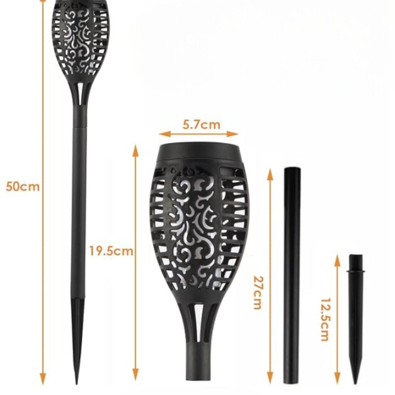 Solar Alev Efektli Bahçe Lambası