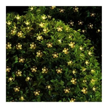 Solar Çiçekli Dekoratif 30 Led Bahçe Lambası