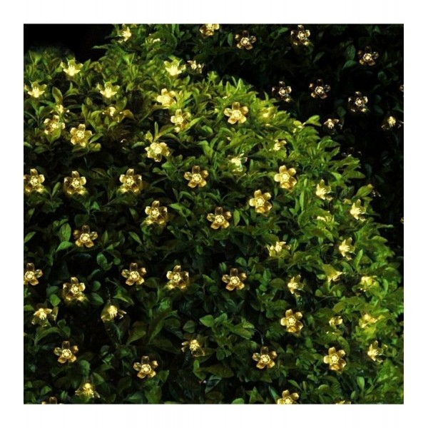 Solar Çiçekli Dekoratif 30 Led Bahçe Lambası