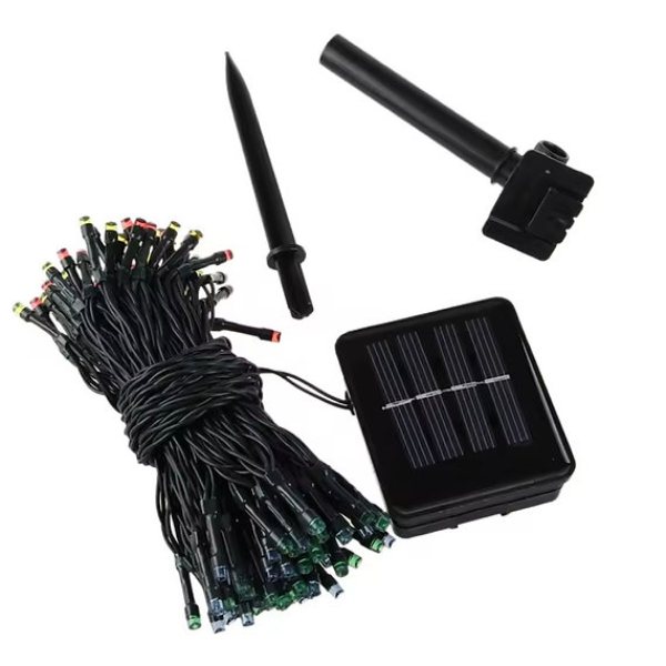 Solar Siyah Kablo Bahçe Aydınlatması 