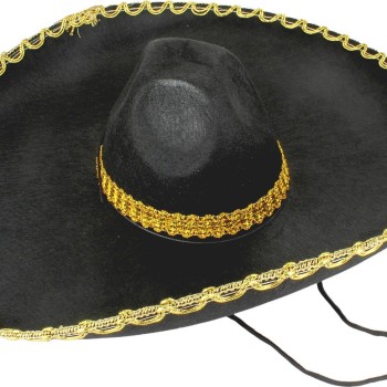 Sombrero Meksika Şapkası Altın Şeritli Yetişkin Boy 