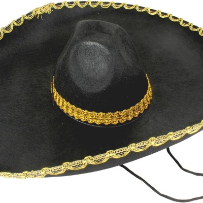 Sombrero Meksika Şapkası Altın Şeritli Yetişkin Boy 