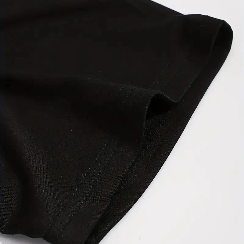 Sporda Günlük Hayata Giyilebilir GYM Baskılı Oversize Bisiklet Yaka   T-shirt - Siyah -