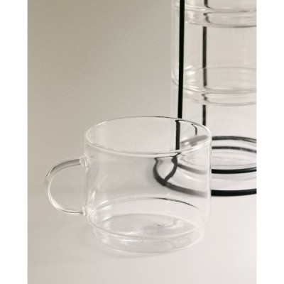 Standlı Borosilikat 4'lü Fincan Seti 