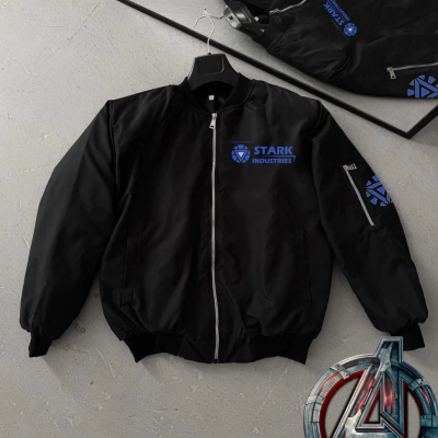Stark Industries Siyah Bomber Mont  -