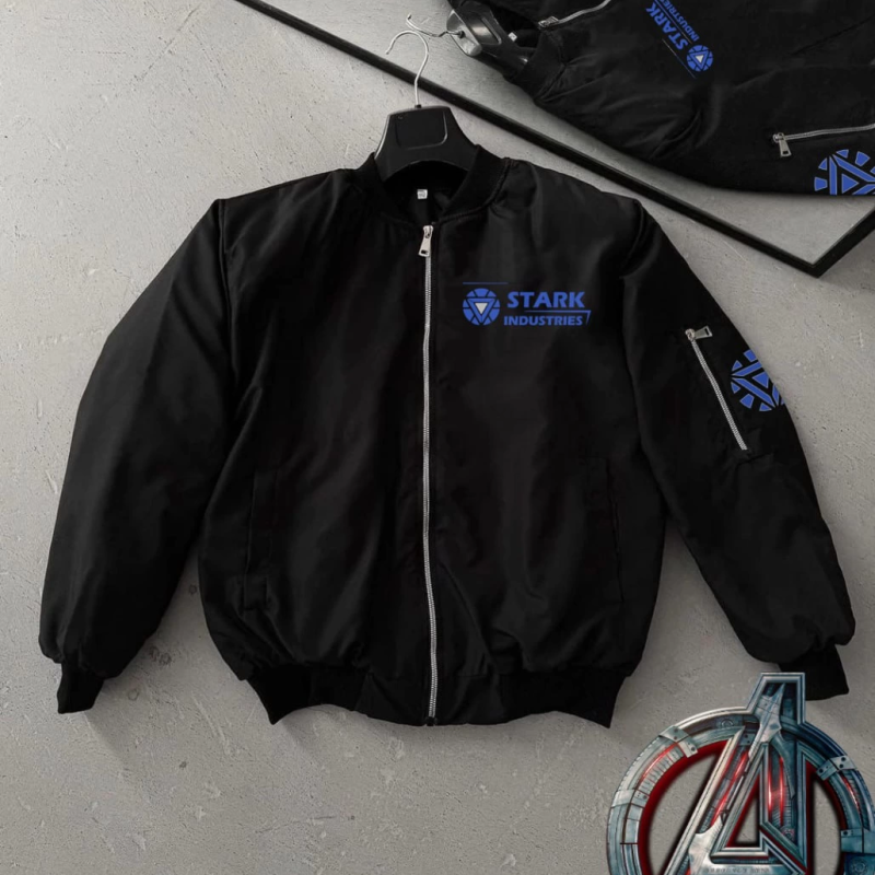 Stark Industries Siyah Bomber Mont  -