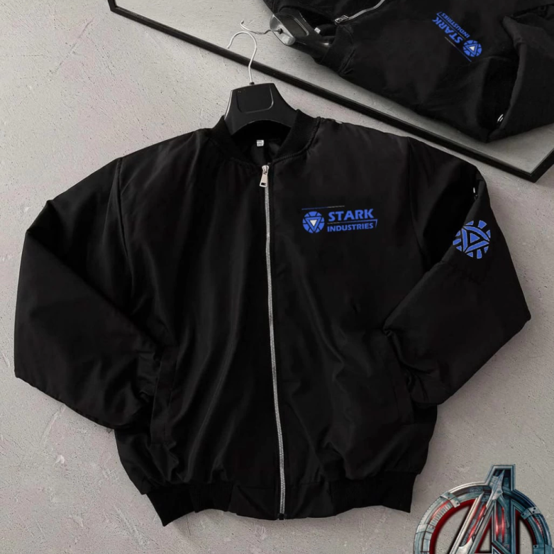 Stark Industries Siyah Bomber Mont  -