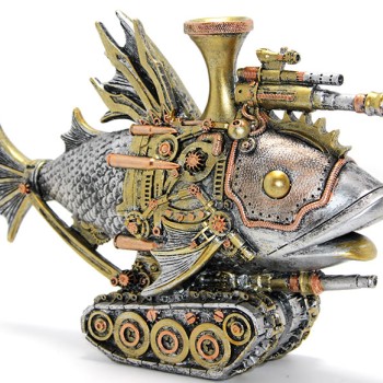 Steampunk Polyester Tasarım Balık Figürü 