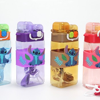 Stitch Çift Bölmeli Pipetli Suluk - Model 2