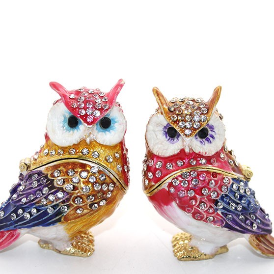 Swarovski Taşlı 2'li Baykuş Seti 