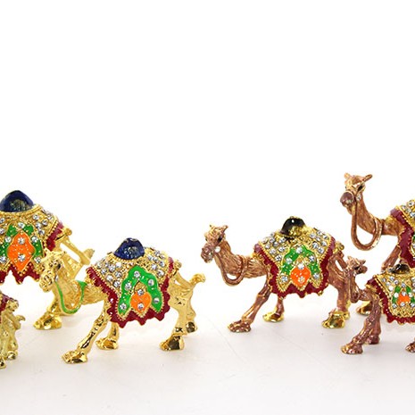 Swarovski Taşlı 3'lü Deve Seti Model 1 