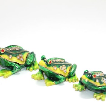 Swarovski Taşlı 3'lü Kurbağa Seti 