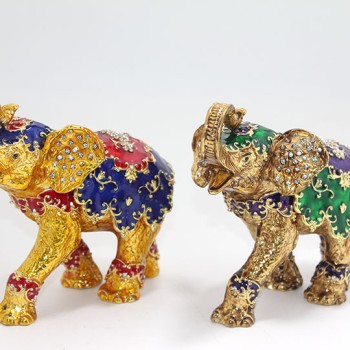 Swarovski Taşlı Tekli Fil Figürü Model 3