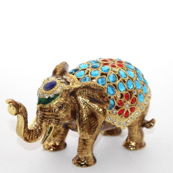 Swarovski Taşlı Tekli Fil Figürü Model 4