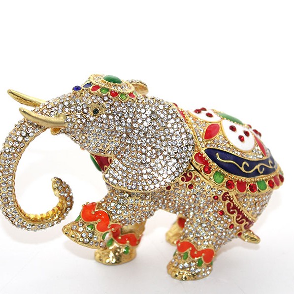 Swarovski Taşlı Tekli Fil Figürü Model 6