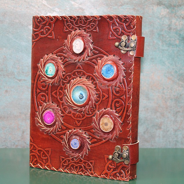 Taşlı Deri Defter Model 12 