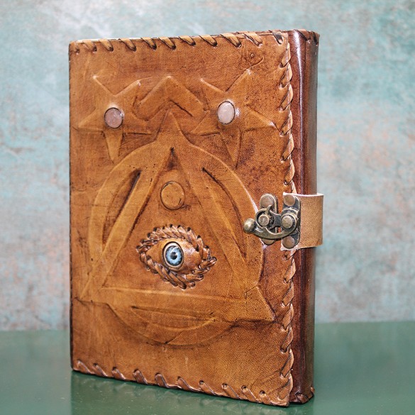 Taşlı Deri Defter Model 4 