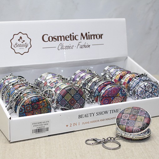 Taşlı El Aynası Anahtarlık Model 10