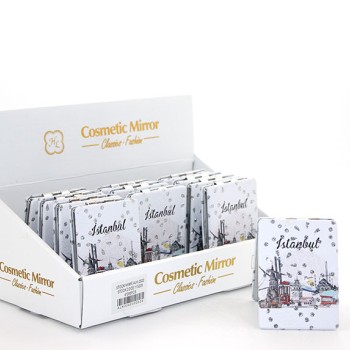 Taşlı İstanbul Tasarımı El Aynası İnce Model 13