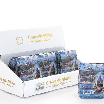 Taşlı İstanbul Tasarımı El Aynası İnce Model 17