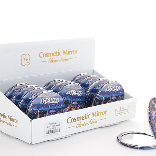 Taşlı İstanbul Tasarımı El Aynası İnce Model 18