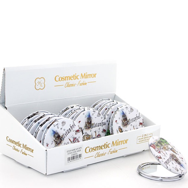 Taşlı İstanbul Tasarımı El Aynası İnce Model 20 