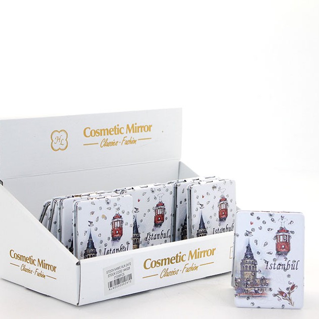 Taşlı İstanbul Tasarımı El Aynası İnce Model 27