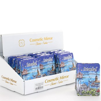 Taşlı İstanbul Tasarımı El Aynası İnce Model 7 