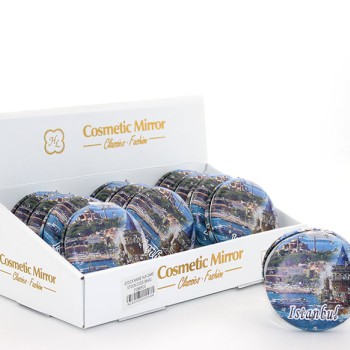 Taşlı İstanbul Tasarımı El Aynası Kalın Model 14 