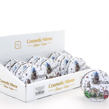 Taşlı İstanbul Tasarımı El Aynası Kalın Model 8 