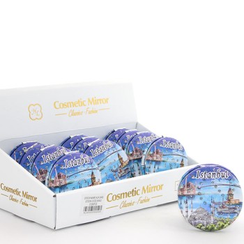 Taşlı İstanbul Tasarımı El Aynası Kalın Model 9 