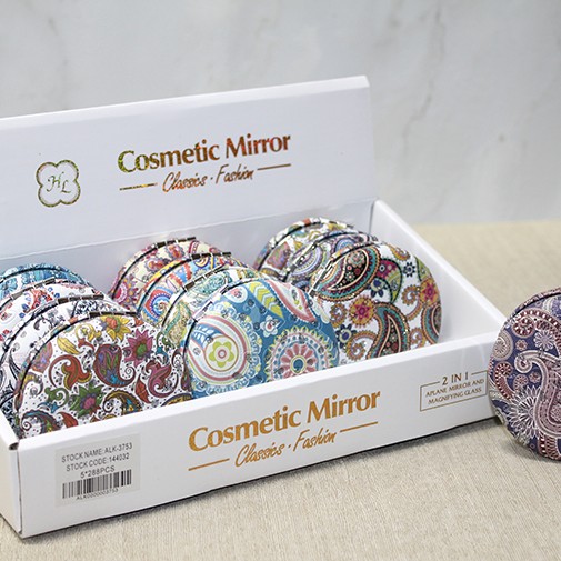 Taşlı Yuvarlak El Aynası Kalın Model 2 